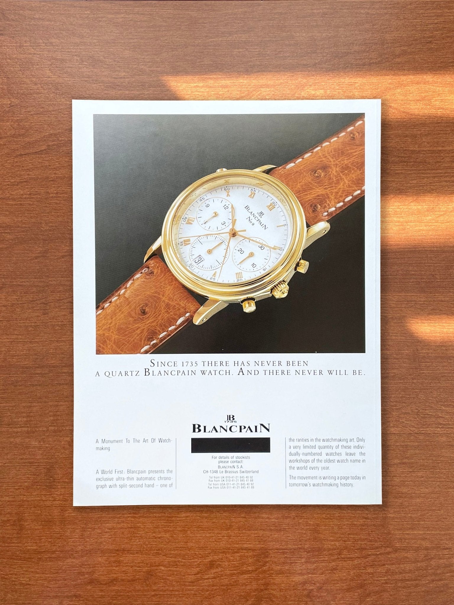 Blancpain usa clearance