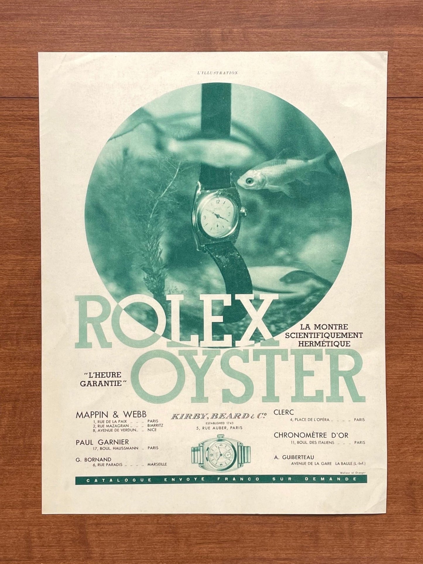 1932 Rolex Oyster Advertisement