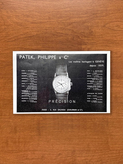 1937 Patek Philippe Ref. 130 "Precision" Advertisement
