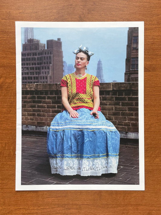 1946 Frida Kahlo in New York by Nickolas Muray Original Magazine Page Image