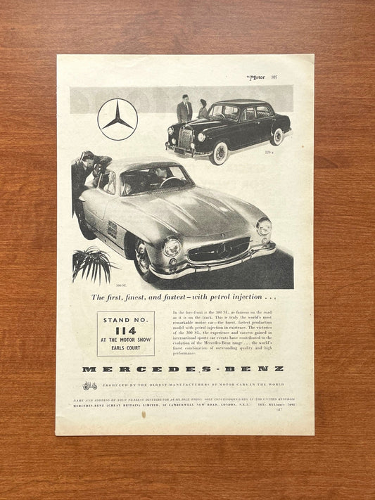 1955 Mercedes Benz 300 SL Advertisement