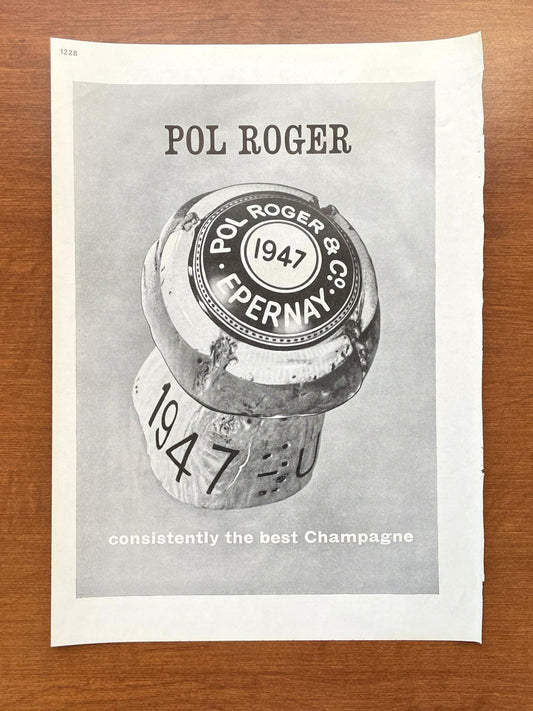 1957 Pol Roger "best Champagne" Advertisement