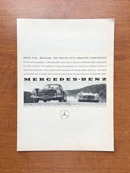 1960 Mercedes Benz 300 SL "Motor with great confidence" Advertisement