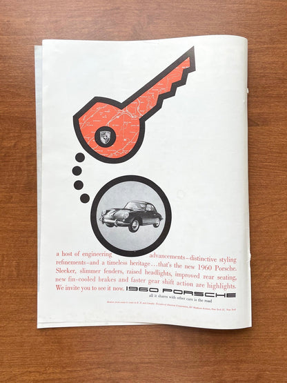 1960 Porsche "all it shares with other cars is the road" Advertisement