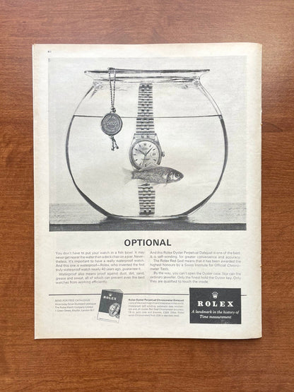 1964 Rolex Datejust "fishbowl" Advertisement