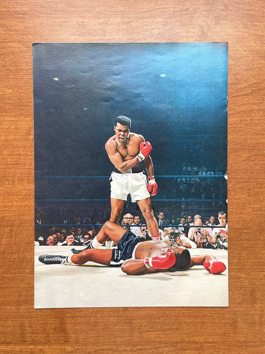 1965 Original Magazine Page with Muhammad Ali vs Sonny Liston Image