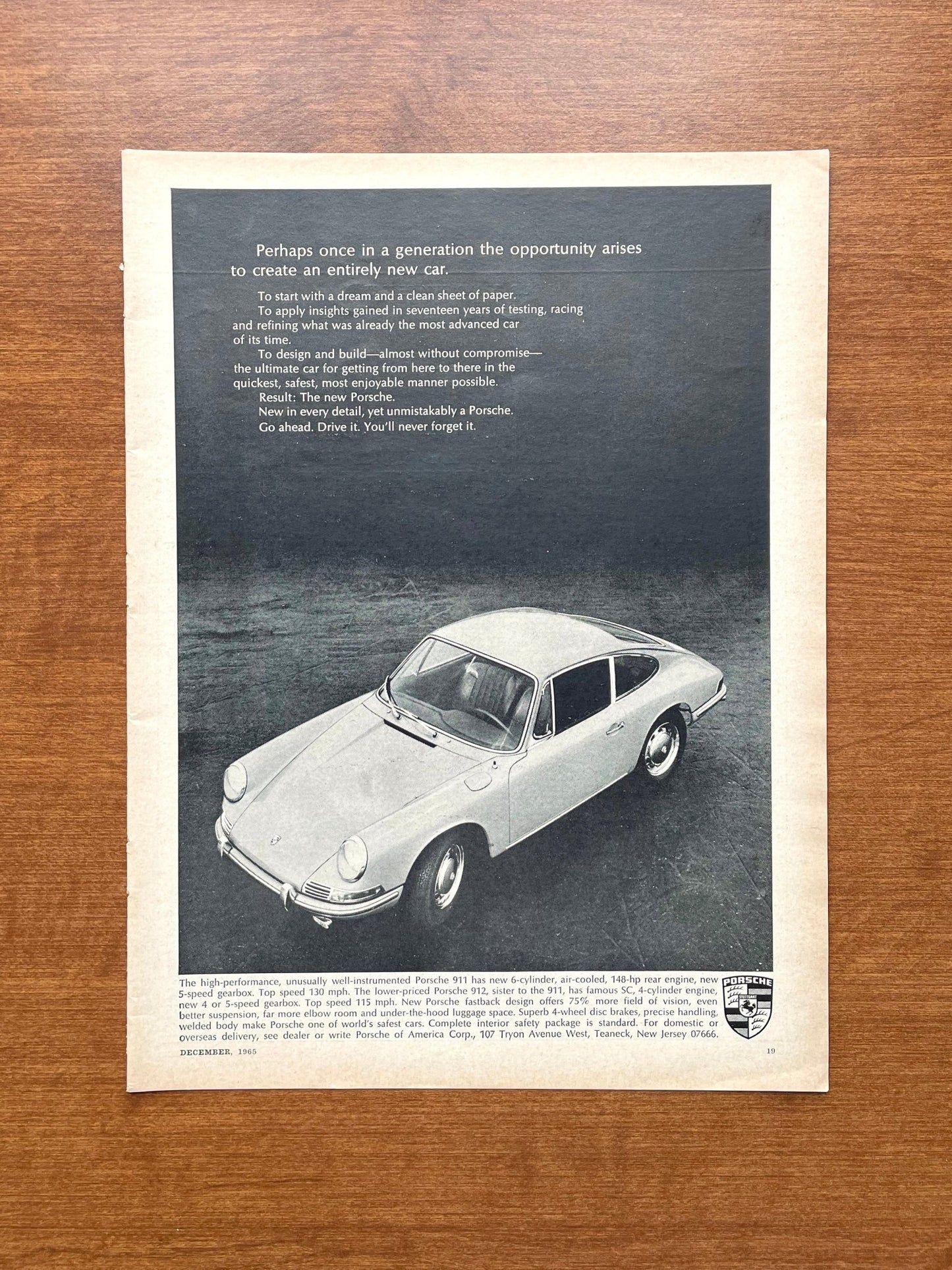 1965 Porsche 911 "once in a generation..." Advertisement