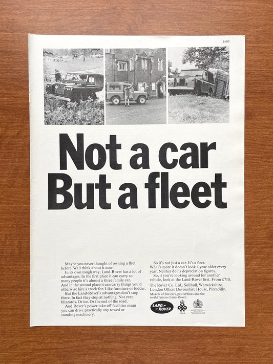 1966 Land Rover Series II "Not a car But a fleet" Advertisement