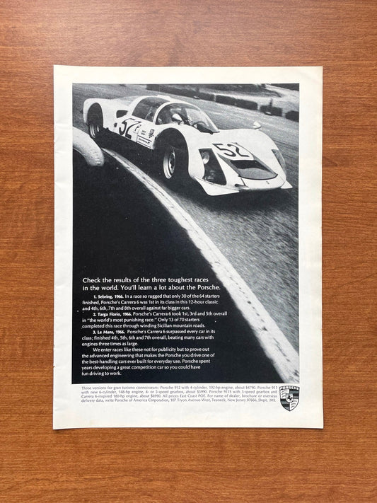 1967 Porsche "Check the results..." Advertisement