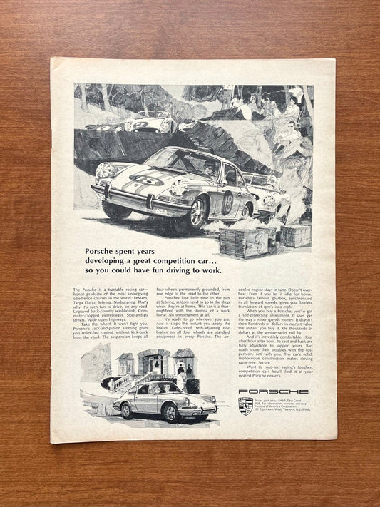 1968 Porsche "have fun driving to work" Advertisement