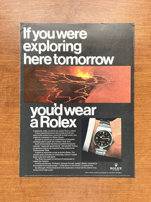 1968 Rolex "If you were exploring..." feat. Explorer Ref. 1016 Advertisement