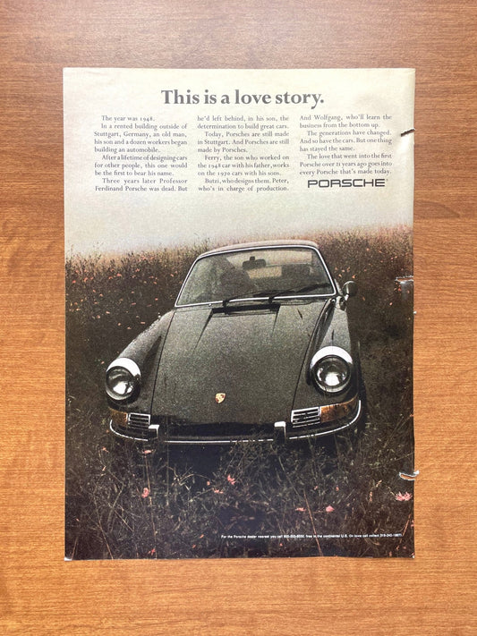 1969 Porsche 911 "This is a love story." Advertisement