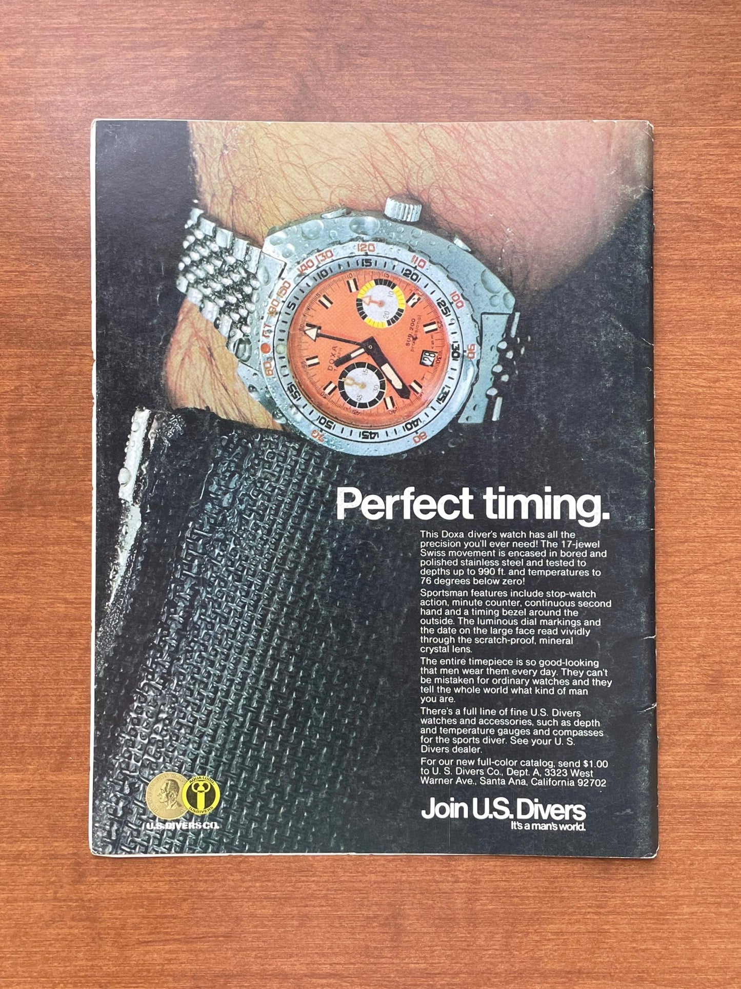 1970 Doxa SUB 200 T.GRAPH Advertisement