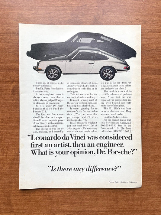 1971 Porsche 911 "Is there any difference?" Advertisement