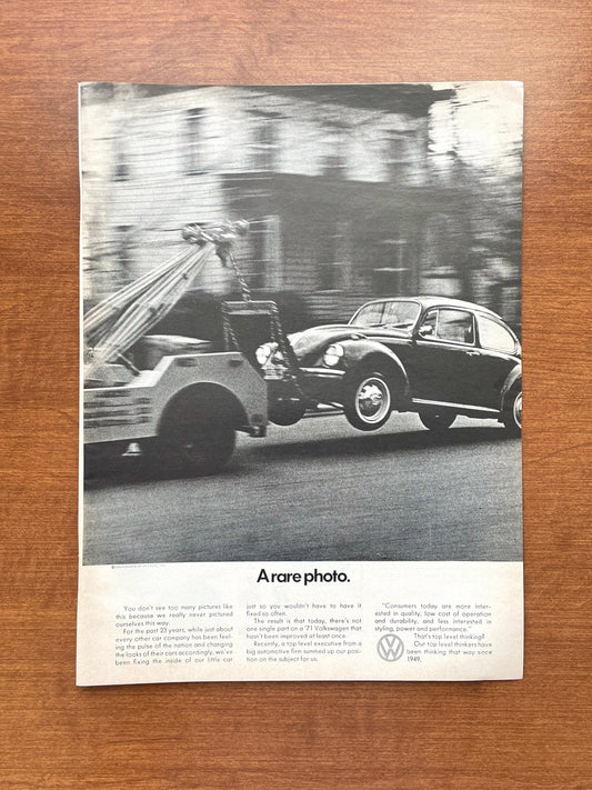 1971 Volkswagen VW Beetle "A rare photo" Advertisement