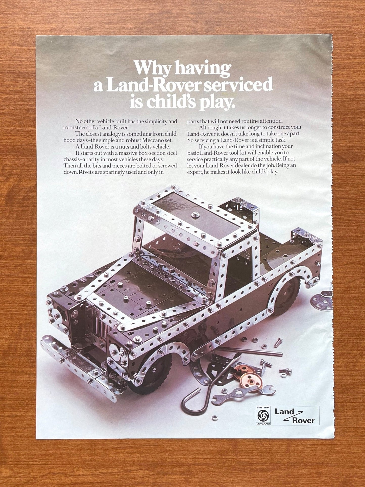 1972 Land Rover "child's play" Advertisement