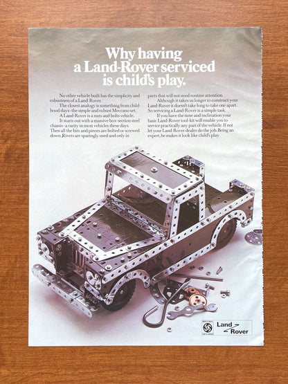 1972 Land Rover "child's play" Advertisement