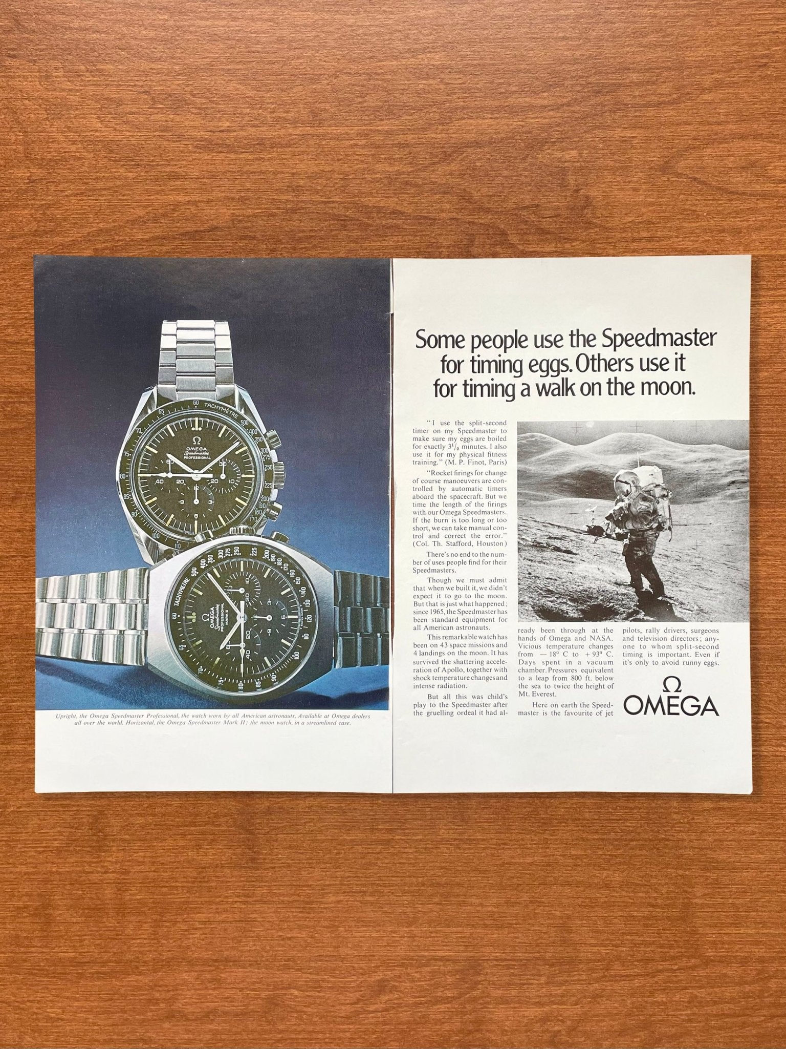 1972 Omega Speedmaster and Mark II Advertisement (smaller)