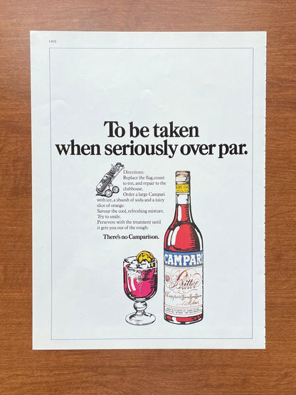 1975 Campari "over par." Advertisement