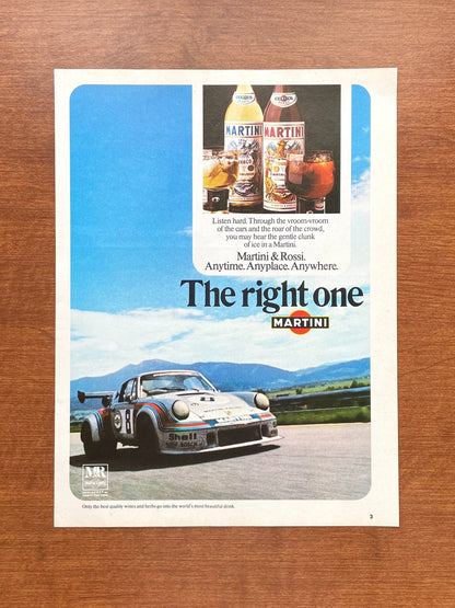 1975 Martini & Rossi with Porsche 911 Carrera RSR "The right one" Advertisement