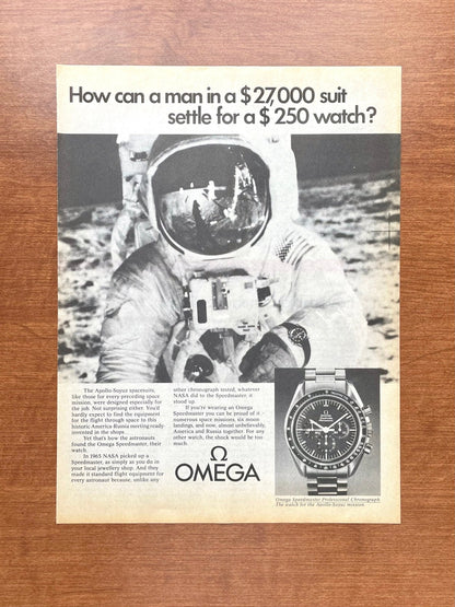 1975 Omega Speedmaster "man in a $27,000 suit..." Advertisement