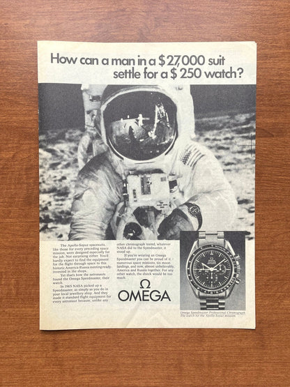 1975 Omega Speedmaster "man in a $27,000 suit..." Advertisement