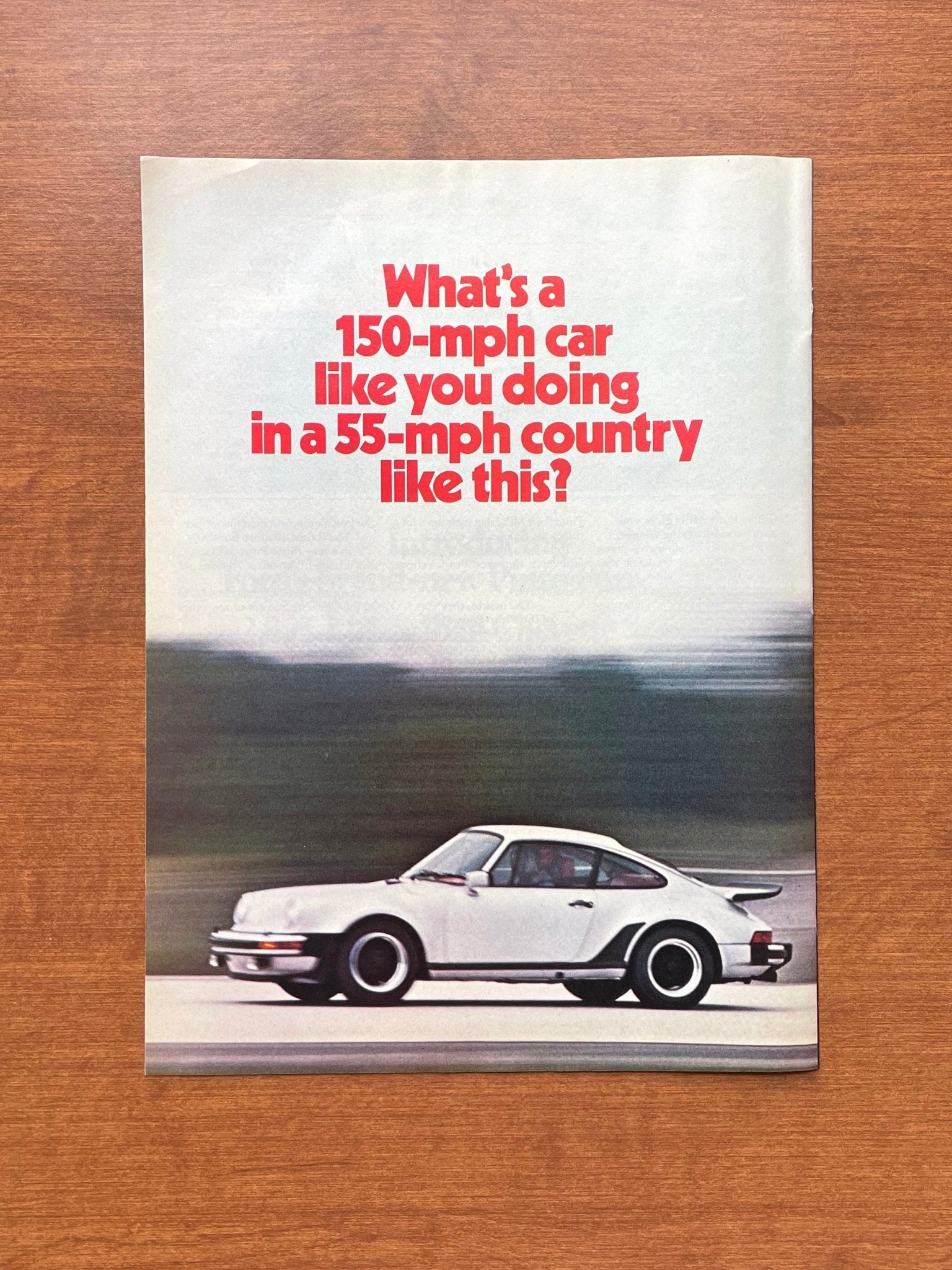 1975 Porsche "150 - mph car..." Original Magazine Page Image