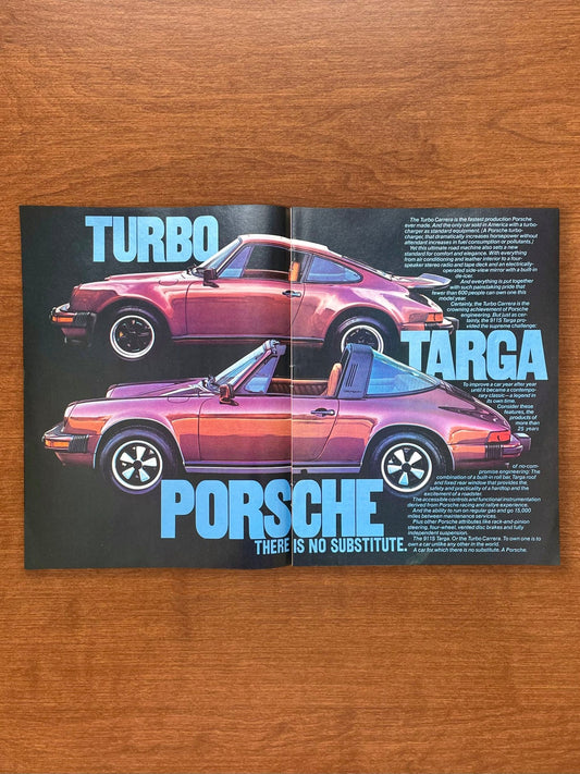 1976 Porsche Turbo Carrera and 911S Targa Advertisement