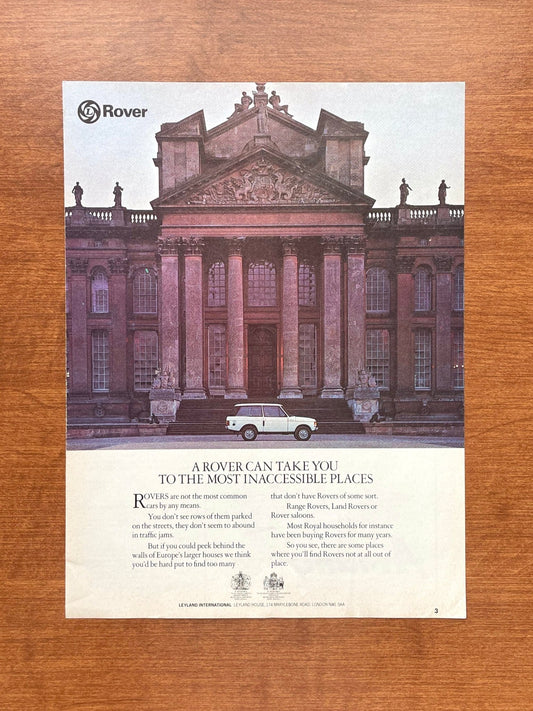 1976 Range Rover "most inaccessible places" Advertisement