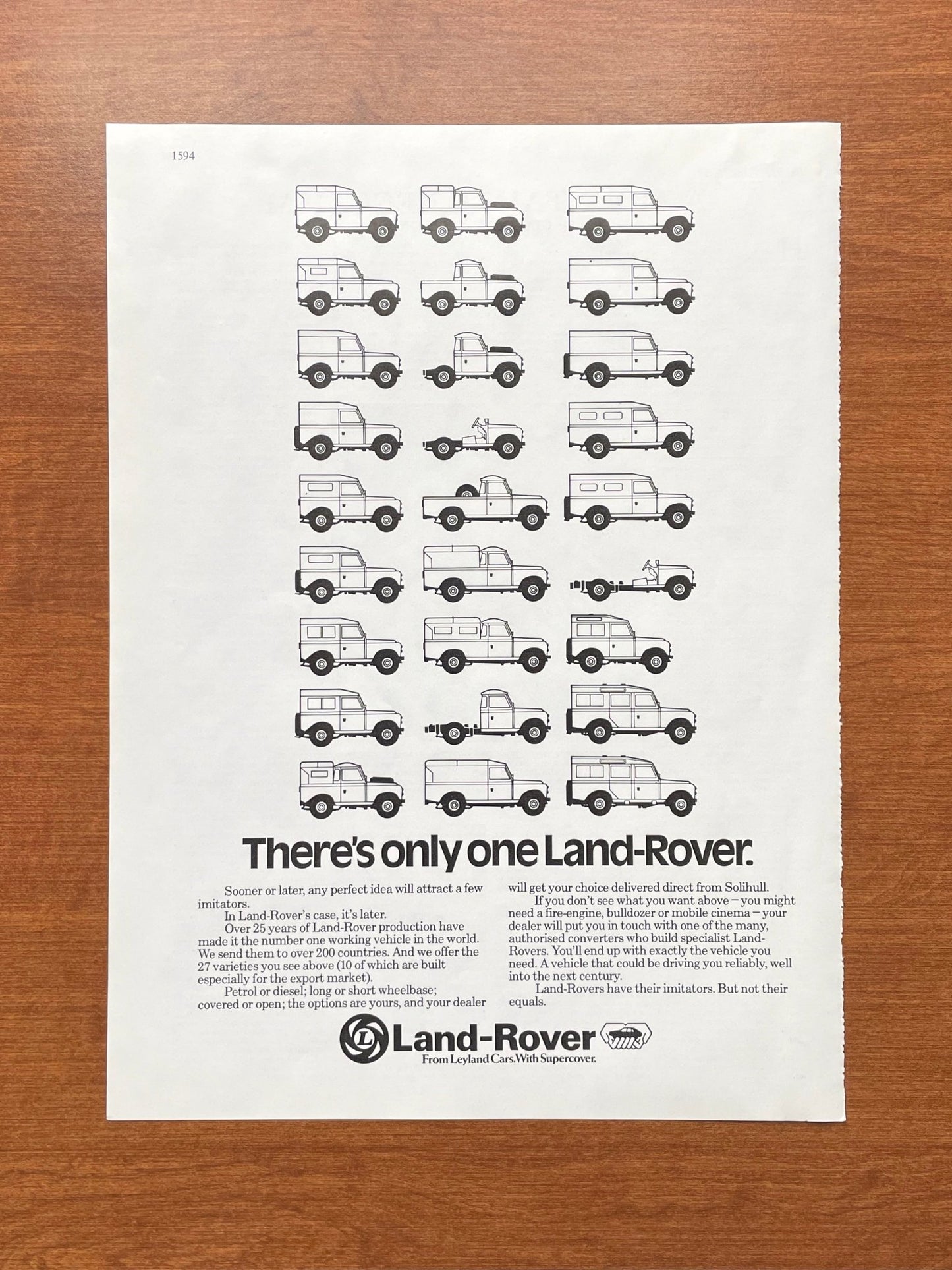 1976 "There's only one Land Rover." Advertisement