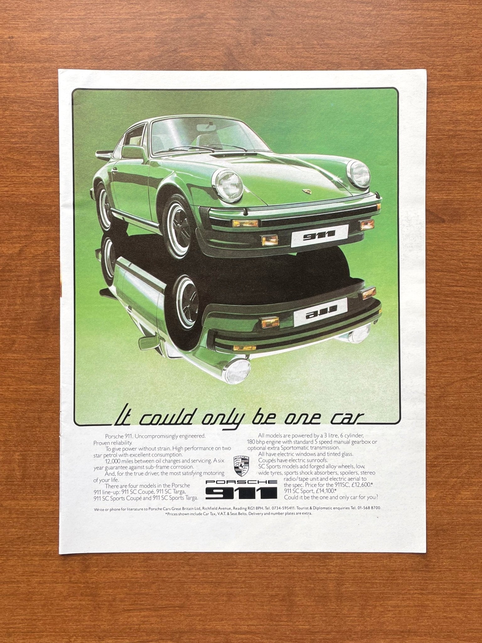 1977 Porsche 911 "It could only be one car" Advertisement