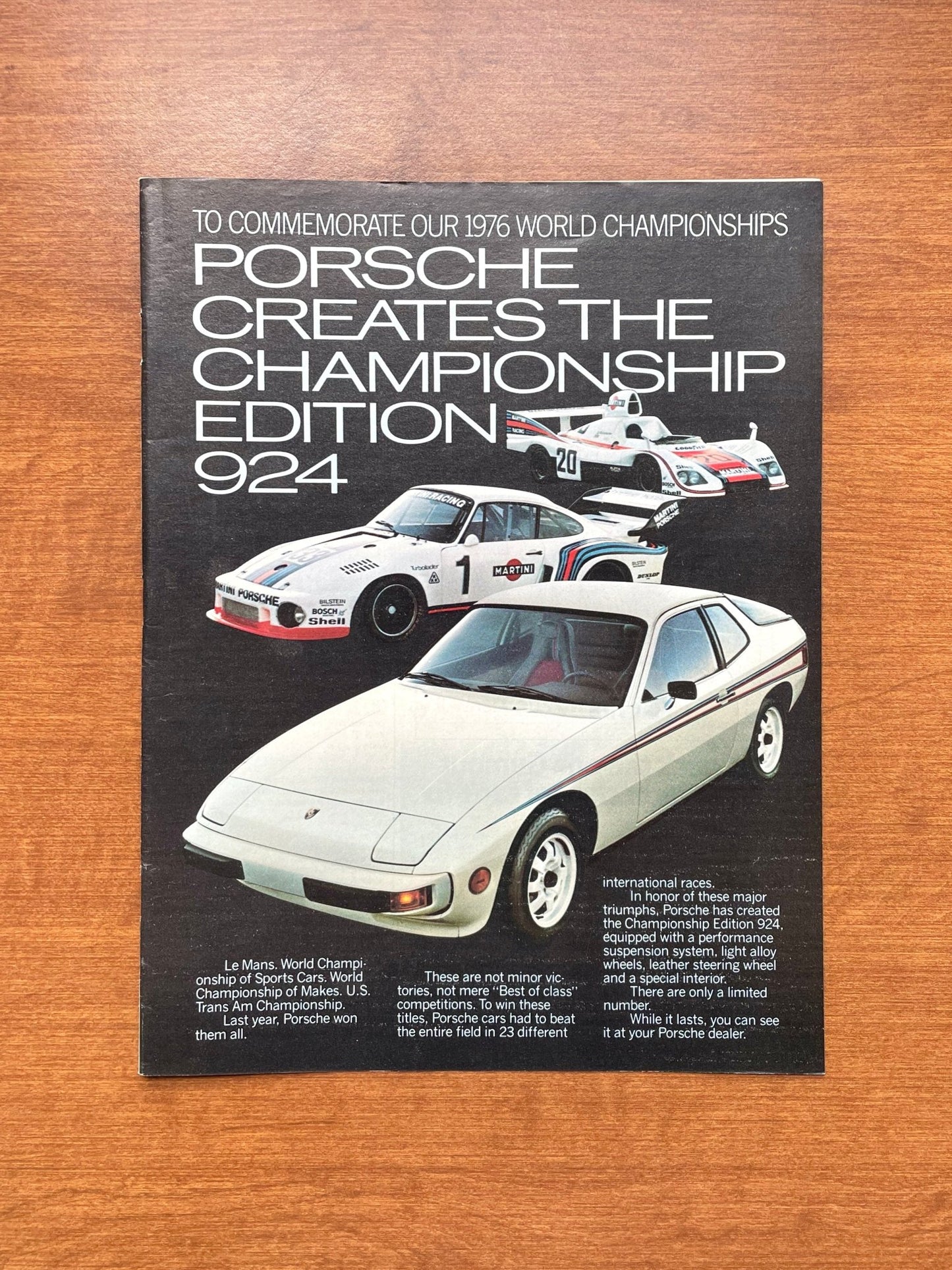 1977 Porsche Championship Edition 924 Advertisement
