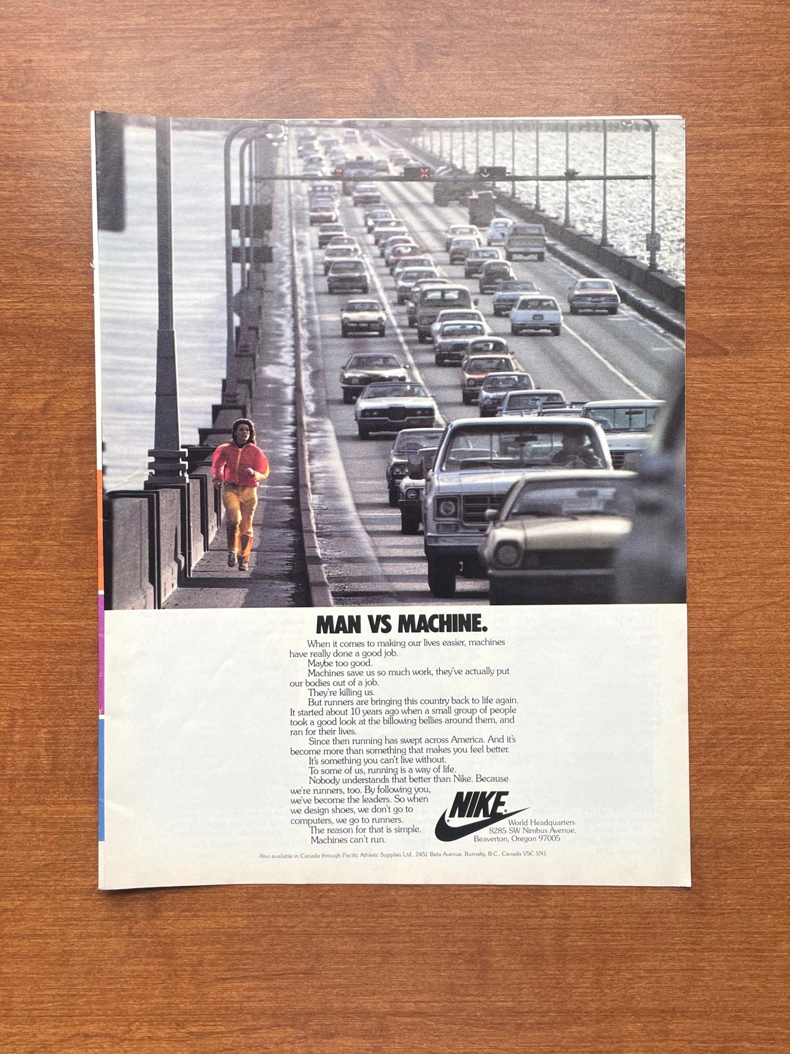 1978 Nike "Man vs Machine." Advertisement