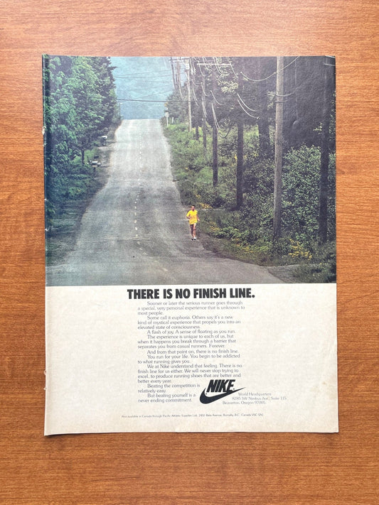 1978 Nike "There Is No Finish Line." Advertisement