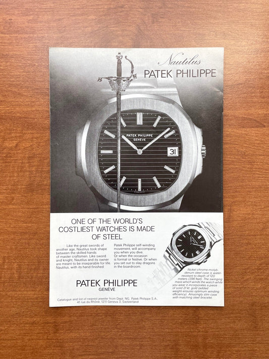 1978 Patek Philippe Nautilus Advertisement