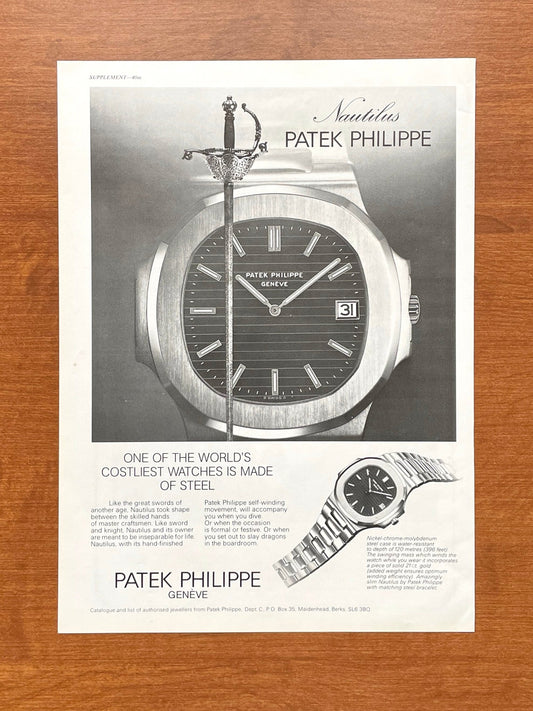 1978 Patek Philippe Nautilus Advertisement