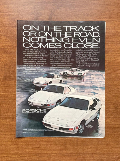 1978 Porsche "On Track Or On Road, Nothing Even Comes Close" Advertisement