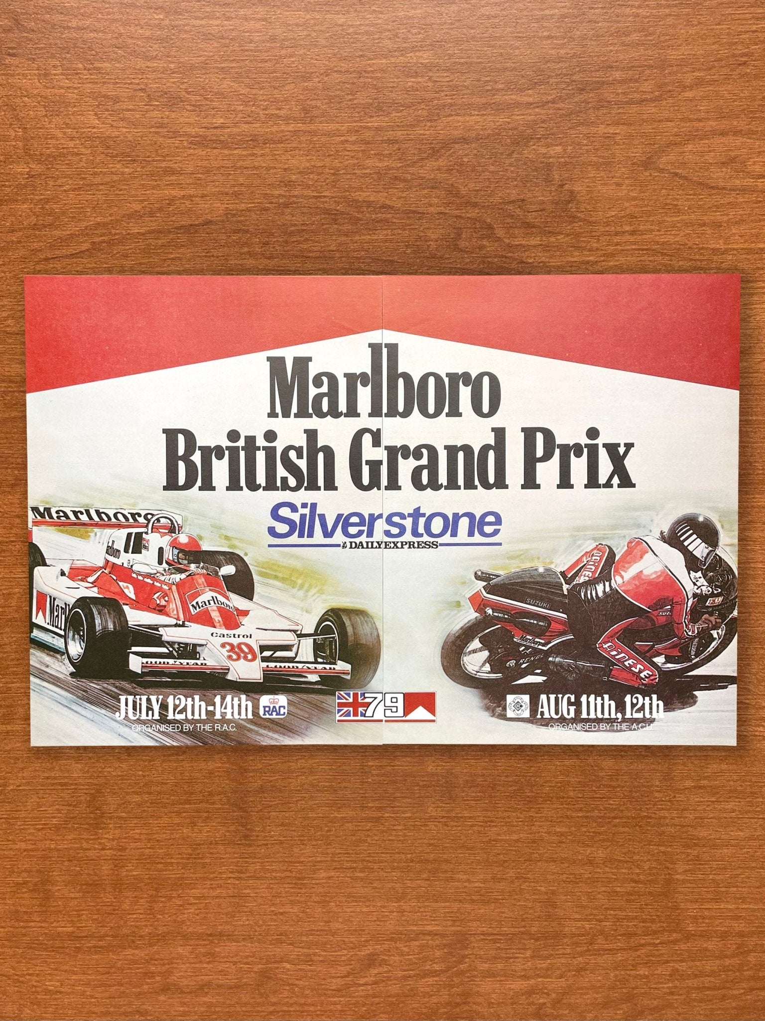 1979 Marlboro British Grand Prix Silverstone Advertisement