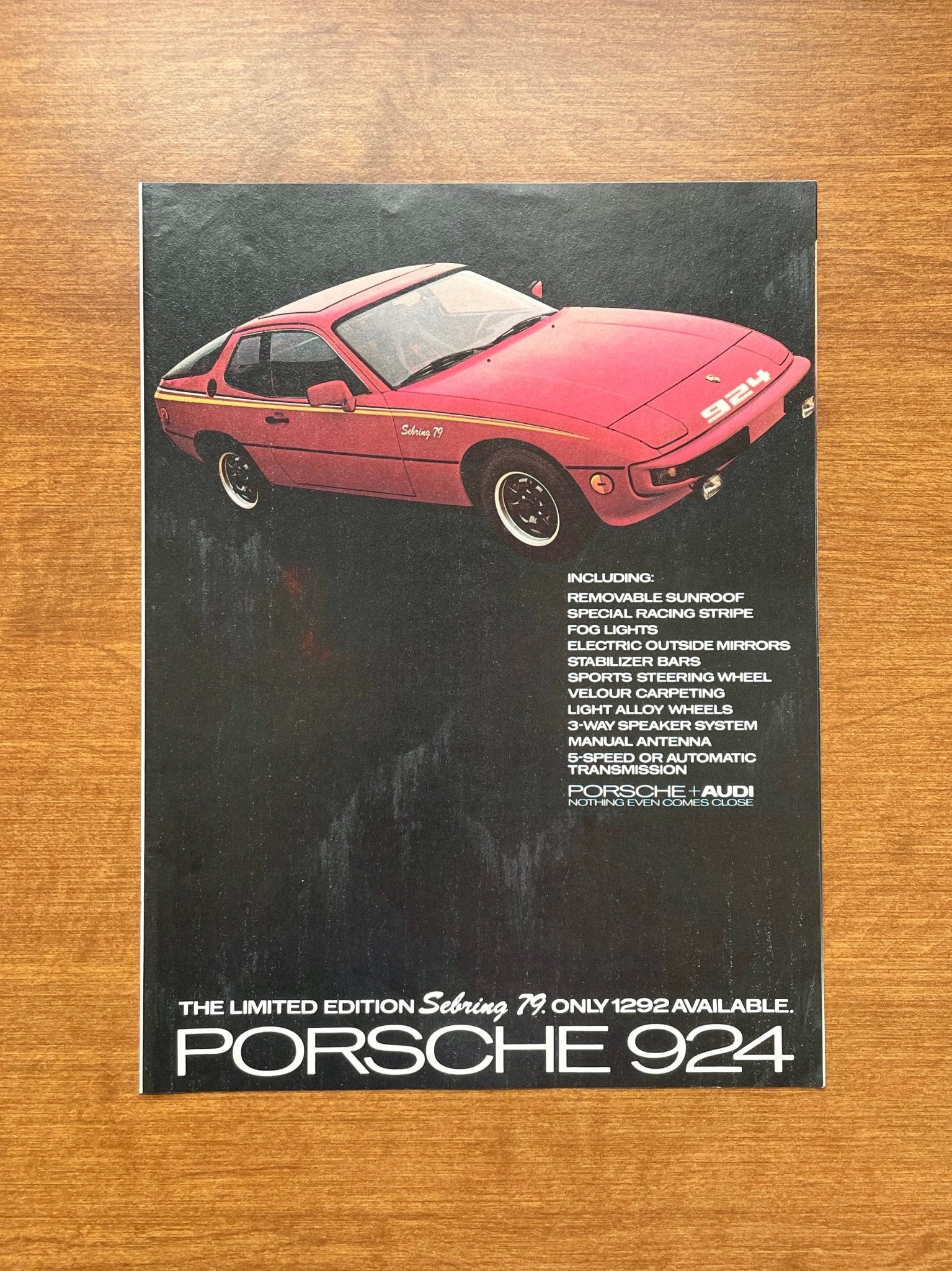 1979 Porsche 924 Limited Edition "Sebring 79" Advertisement