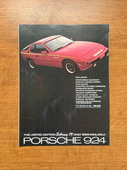 1979 Porsche 924 Limited Edition "Sebring 79" Advertisement