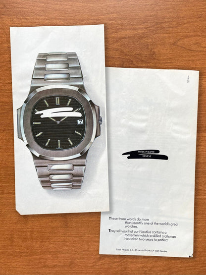 1980 Patek Philippe Nautilus Advertisement