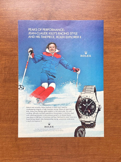 1980 Rolex Explorer II Ref. 1655 feat. Jean - Claude Killy Advertisement