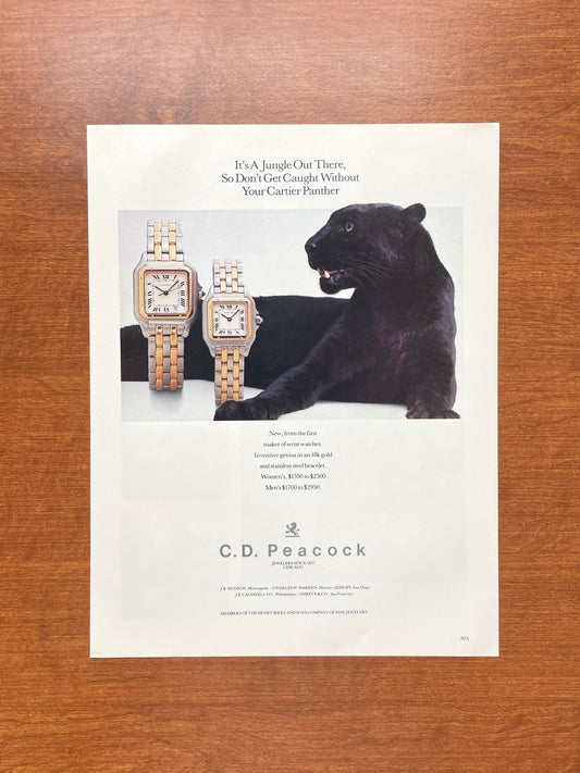 1985 Cartier Panther Watches at C.D. Peacock Advertisement