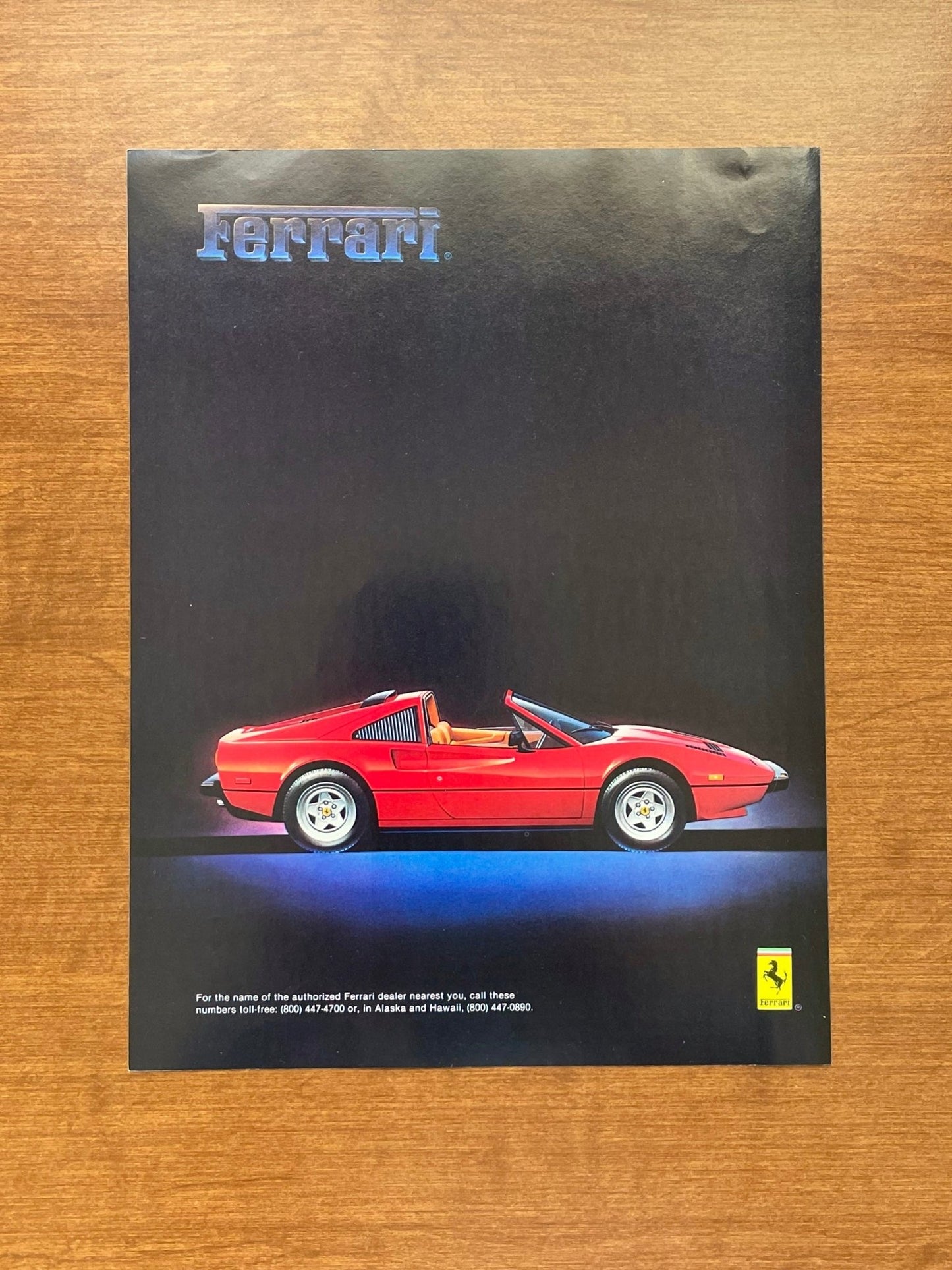 1985 Ferrari 308 Advertisement