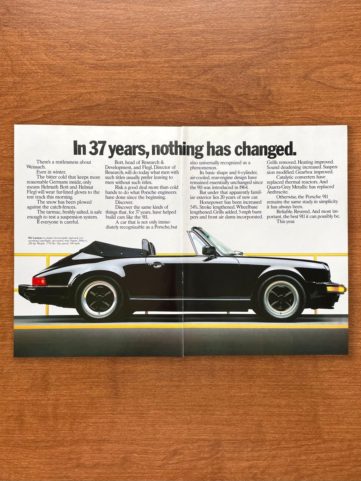 1985 Porsche 911 Carrera "nothing has changed" Advertisement