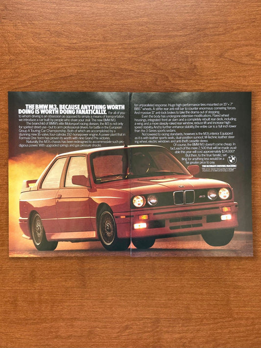 1987 BMW M3 "Worth Doing Fanatically" Advertisement