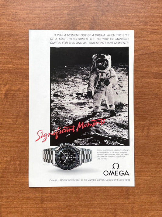 1987 Omega Speedmaster "Significant Moments" Advertisement