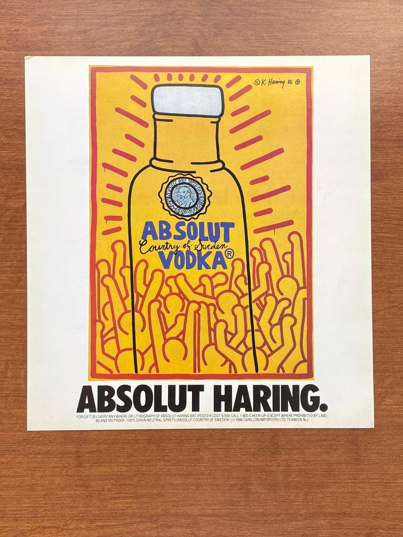 1990 Absolut Vodka Keith "Haring" Advertisement