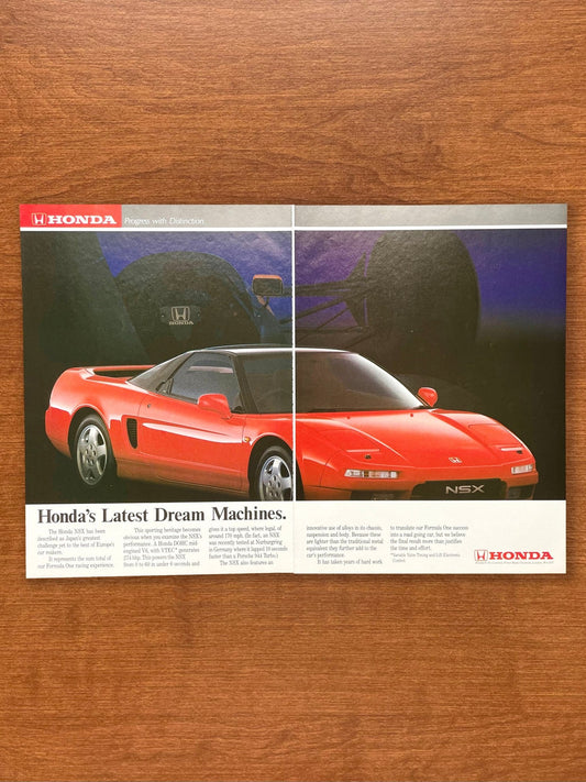 1990 Honda NSX "Latest Dream Machines" Advertisement