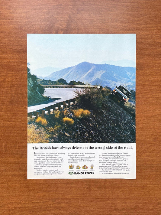 1990 Range Rover "wrong side of the road." Advertisement